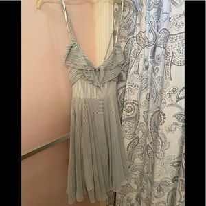 Blue pinstripe dress